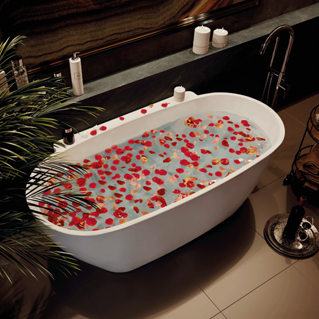 Freestanding Bath (PALERMO-1750) Gloss White