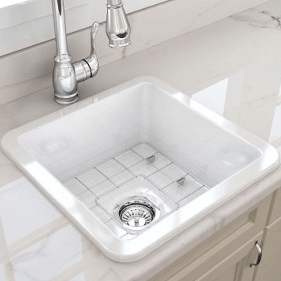 Fine Fireclay Single Sink (CUISINE-46) Gloss White