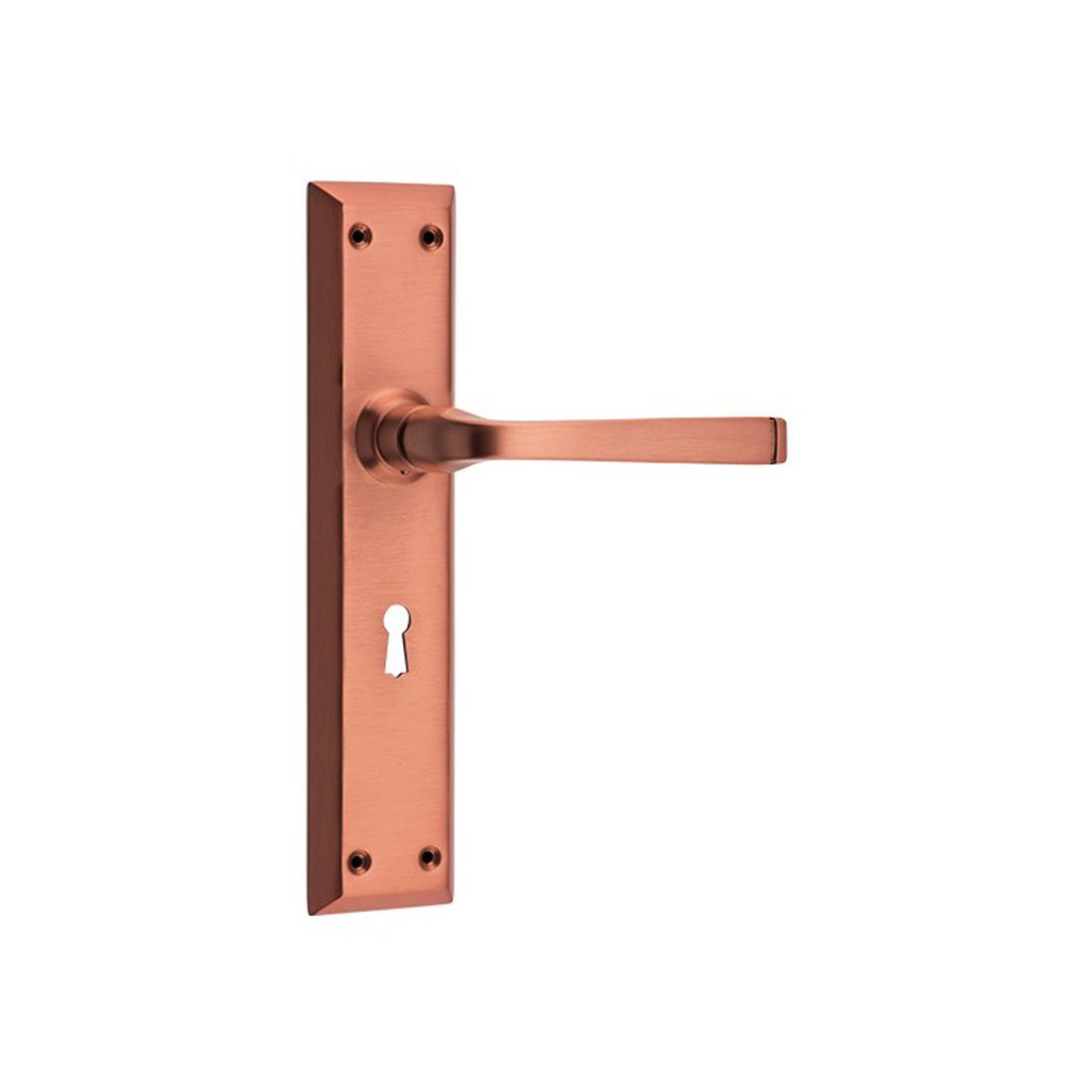 Menton Lever on Rectangular Plate (Door Handle Set)
