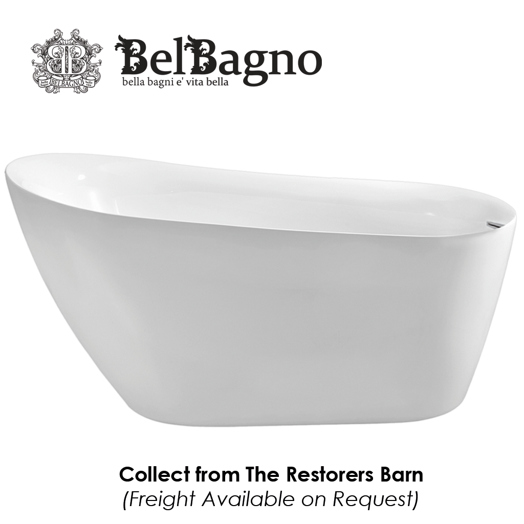 Freestanding Bath (ROMANO-1500) Gloss White