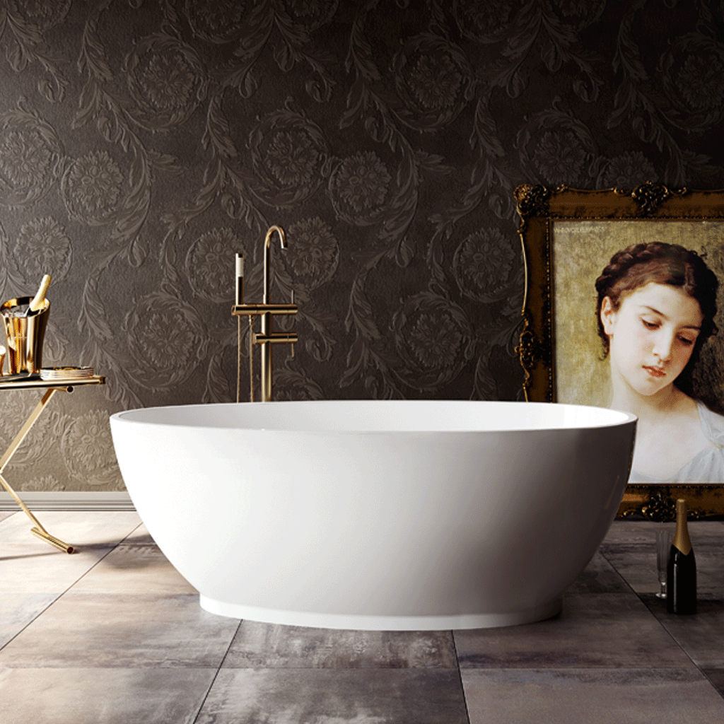 Freestanding Bath (AVEO-1740) Gloss White