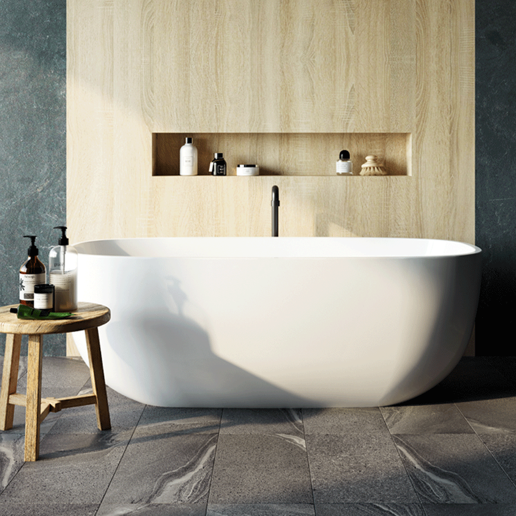 Freestanding Bath (ALLY-1500) Gloss White